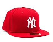 Kšiltovka New Era - MLB Basic 59FIFTY - NY Yankees - Scarlet / White