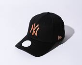 Dámská kšiltovka New Era 9FORTY Womens MLB Metallic Logo New York Yankees Black / Shiny Rose Gold