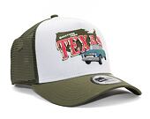 Kšiltovka New Era 9FORTY A-Frame Trucker US State Wordmark New Olive