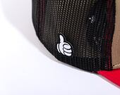 Kšiltovka Capslab Mickey Mouse - Scary Mickey Mouse Flat v.2 Trucker Brown / Red