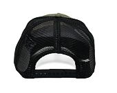 Kšiltovka New Era - Buffalo Patch - 9FORTY A-Frame Trucker - New Olive / Scarlet