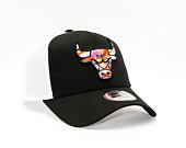 Kšiltovka New Era 9FORTY A-Frame Trucker NBA Seasonal Infill Trucker Chicago Bulls Black / Wild Rose
