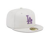 Kšiltovka New Era 59FIFTY MLB League Essential Los Angeles Dodgers Stone / Purple Nitro