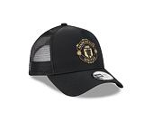 Kšiltovka New Era 9FORTY A-Frame Trucker Black Gold Manchester United FC Black
