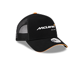 Kšiltovka New Era 9FORTY A-Frame Trucker Wordmark McLaren Racing Black Black