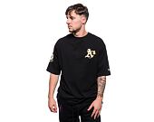 Triko New Era MLB Large Logo Oversized Tee Oakland Athletics Cooperstown Black / Dark Green