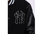 Bunda New Era MLB Large Logo Varsity New York Yankees Cooperstown Black / Off White