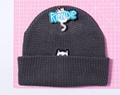 Kulich Rip N Dip Lord Nermal Waffle Knit Beanie Charcoal