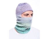 Custom made pletená Balaclava kukla - Cloudy Teal