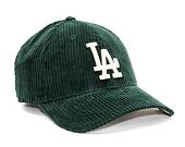 Kšiltovka New Era 9FORTY MLB Wide Cord Los Angeles Dodgers Dark Green / Stone