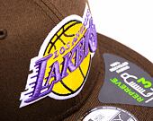 Kšiltovka New Era 9FIFTY NBA Repreve Los Angeles Lakers Walnut Brown / Purple