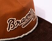 Kšiltovka New Era MLB Cord Golfer Atlanta Braves Caramel Brown / Pineapple