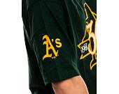 Triko New Era MLB Anniversary Oversized Tee Oakland Athletics Dark Green / White