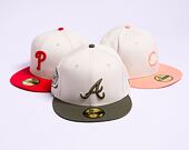 Kšiltovka New Era 59FIFTY MLB White Crown Atlanta Braves Cooperstown Off White / New Olive