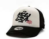 Dětská kšiltovka New Era 9FORTY Kids A-Frame Trucker Graffiti Trucker - Black / White