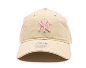 Dámská Kšiltovka New Era - MLB Contrast Stitch 9TWENTY - NY Yankees - Cream / Pink