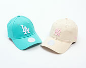 Dámská Kšiltovka New Era - MLB Contrast Stitch 9TWENTY - NY Yankees - Cream / Pink