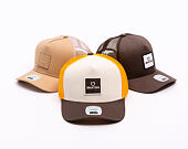 Kšiltovka Brixton - Alpha Block X C Mp Mesh Cap - Golden Glow/Off White/Deep Brown