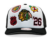 Kšiltovka Mitchell & Ness - Gridlock Trucker - Chicago Blackhawks - White