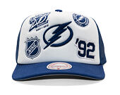 Kšiltovka Mitchell & Ness - Gridlock Trucker - Tampa Bay Lightning - White