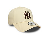 Kšiltovka New Era - MLB League Essential 9FORTY A-Frame - NY Yankees - Cream / Auburn