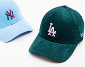 Dámská Kšiltovka New Era - MLB Cord 9FORTY - LA Dodgers - Dark Green / Lavender