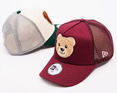 Dětská Kšiltovka New Era - Boucle Bear 9FORTY Trucker - Burgundy