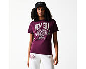 Dámské Triko New Era - Crest Tee Regular - Burgundy