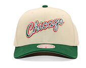 Kšiltovka Mitchell & Ness - Green Orange Pro Crown - Chicago Bulls - Sand/Green