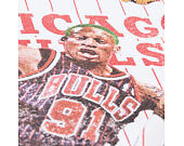 Triko Mitchell & Ness - NBA Playmaker Player Ss Tee Vintage Logo - Chicago Bulls - White