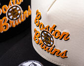 Kšiltovka New Era - NHL Chainstitch 9FIFTY A-Frame - Boston Bruins - Chrome White