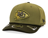 Kšiltovka New Era - NFL25 "Salute to Service" - 9SEVENTY Stretch-Snap - Kansas City Chiefs