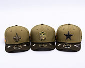 Kšiltovka New Era - NFL25 "Salute to Service" - 9SEVENTY Stretch-Snap - New Orleans Saints
