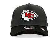 Kšiltovka New Era - NFL Charcoal Drop 9FORTY A-Frame - Kansas City Chiefs - Steel Clouds / Black