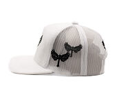 Kšiltovka Reflection Luxury Velvet Rhinostones White