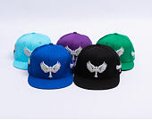 Kšiltovka Reflection Luxury Shine Loud Snapback - Satin Black / White