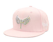 Kšiltovka Reflection Luxury Shine Loud Snapback - Baby Pink/ White