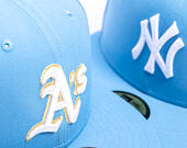 Kšiltovka New Era - MLB Seasonal 59FIFTY - Oakland Athletics - Sky Blue / Pink UV