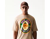 Triko New Era - Fruit Graphic Oversized Tee - Camel