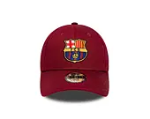 Dětská Kšiltovka New Era - Core Logo 9FORTY Kids - Barcelona FC - Cardinal