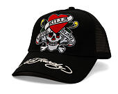 Kšiltovka Ed Hardy - Love-Slowly Twill Front Mesh Trucker - Black