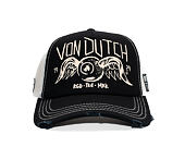 Kšiltovka Von Dutch - Trucker - Eye Out Side Patch Black/White