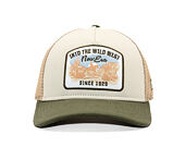 Kšiltovka New Era - Branded Wild West Patch 9FORTY M-CROWN A-Frame Trucker - New Olive / Stone