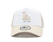 Kšiltovka New Era - MLB Essential 9FORTY A-Frame Trucker - LA Dodgers - Stone / White