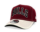 Kšiltovka New Era - NBA City Icon 9FORTY A-Frame - Chicago Bulls - Cardinal / Cream