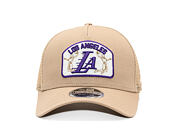 Kšiltovka New Era - NBA Felt Patch 9FORTY M-CROWN A-Frame Trucker - LA Lakers - Camel