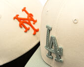 Kšiltovka New Era - MLB Side Script 9FORTY M-CROWN - LA Dodgers - Cream / Pastel Green