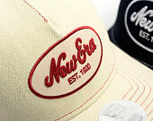 Dámská Kšiltovka New Era - Branded Denim Oval Logo 9FORTY M-CROWN A-Frame Trucker - Cream