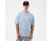 Triko New Era - MLB Script Oversized Tee - NY Yankees - Sky Blue