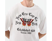 Triko New Era - Branded Oversized Graphic Tee - White